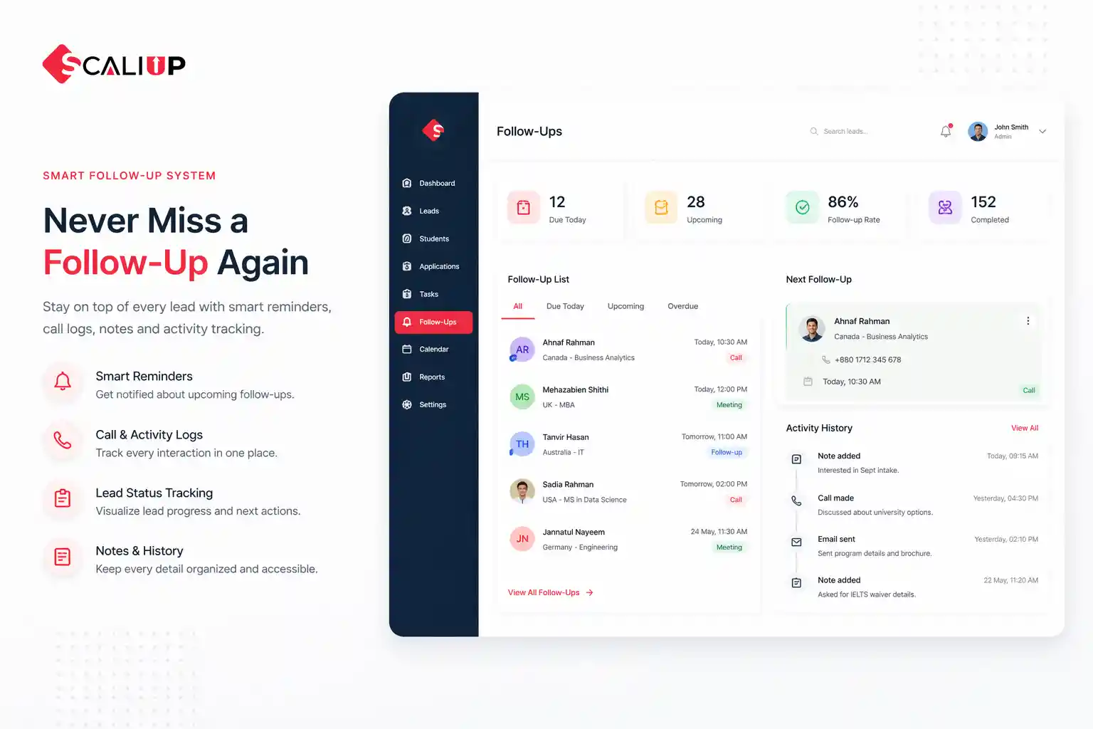 Never Miss a  Follow-UP Again